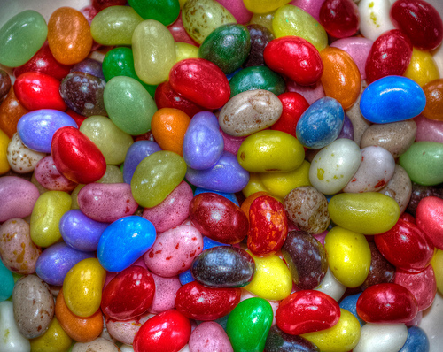 Jelly beans of all different colours